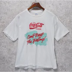 80's【USA製】 ビンテージ【コカ・コーラクラシック】【can't beat the feeling!】白【 Tシャツ】【サイズXL】EF2003-13