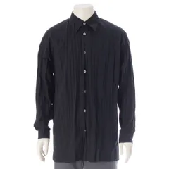 イッセイミヤケ 90s 1992 AW シワ加工 シェルボタン 長袖シャツ トップス ME23-FJ024 ブラック XL【中古】のサムネイル