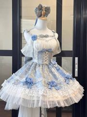 ラフォーレ原宿限定カラー プチリボン ロリータ ワンピース ホワイト