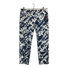 中古 メンズ ティーマック T-MAC パンツ 52(XXL) 紺×白 ネイビー×ホワイト ストレッチ 総柄のサムネイル