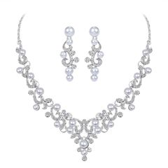 [Brand New] [Umiwe] Necklace and Earrings 2-Piece Set - Popular Women's Wedding Jewelry Set - Sparkling Zirconia Crystal - Women's Accessories - Mother's Day Gift, Birthday Gift, Wedding, Party, Christmas Present - Wedding Necklace Style 0