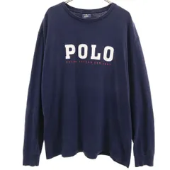 POLO SPORT RALPH LAUREN ポロスポーツラルフローレン 長袖 Tシャツ L ネイビー ロンT メンズ 古着