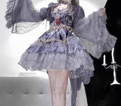 人気商品 コスプレ　ゴシック風　ロリータ　 広い袖 お姫様 　森ガール 地雷系　メイド衣装