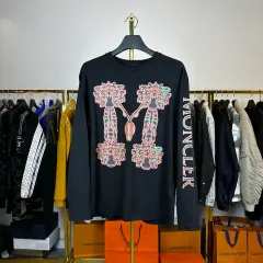 (M) モンクレール 1952 ロゴ 長袖 Tシャツ