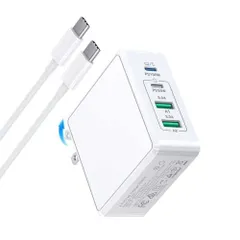 100W PD iPhone 急速充電器 4ポート 合計140W ACアダプター 【2 m USB C - Cケーブル付属/USB PD/QC対応/PSE技術基準適合/折りたたみ式プラグ】タイプc Type-C 充電器 MacBook iPhone iPaAR