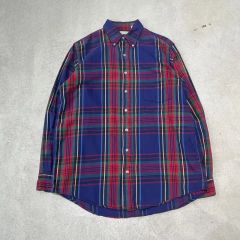 Supreme チェック柄 長袖シャツ パープル Mサイズ - メルカリ