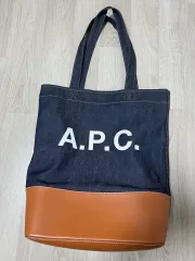 A.P.C. アーペーセー デニム トートバッグ ブラウン チュウジェバッグのサムネイル