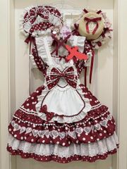 Angelic Pretty ギンガムチェック エプロン レッド - メルカリ