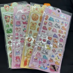 シール　3Dシール　4枚セット　立体シール　可愛い　かわいい大人気　SNS