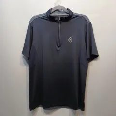 半袖ジップアップTシャツ ブラック95サイズ レディース 夏 64178