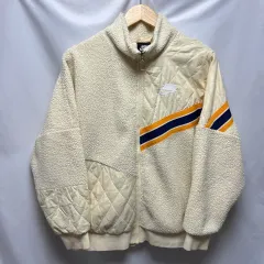 正規品/ウィメンズM NIKE シェルパ スウッシュ アイボリー フリース ジャケット