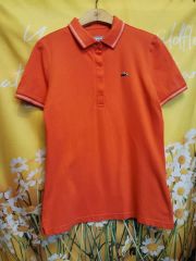 新品タグ付きLサイズ Lacoste オレンジチェック プルオーバー
