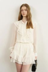 新品】NOTREémor airy tulle peplum blouse - メルカリ