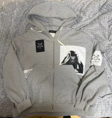 bastard グレー ジップアップパーカー S - メルカリ