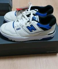 新品未使用タグ付きNew Balance 550 ホワイト/ブルー 27.5cm - メルカリ