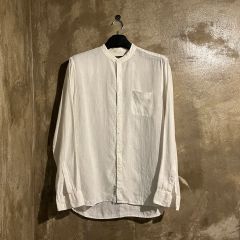 極美品】マーガレットハウエル リネン100％ バンドカラー シャツ 日本
