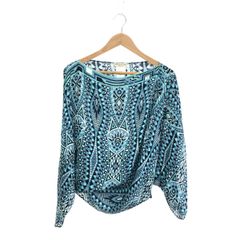 EMILIO PUCCI エミリオプッチ 7分袖プルオーバーブラウス シルク混 