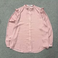 ギャルリーヴィー リネンポプリンカットオフフリルシャツ ブラウス
