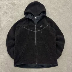 L NIKE フリース フードジップアップ