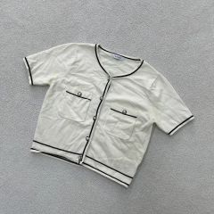 Trois Logo Bicolor Rib Knit Set - メルカリ