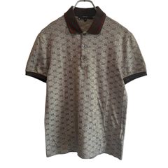 GUCCI グッチ ポロシャツ 半袖 シェリーライン GG柄 Slim ブラウン GUCCI グッチ ポロシャツ 半袖 シェリーライン GG柄 Slim ブラウン