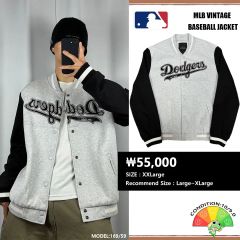 美品 MLB ドジャース フェイクレザージャケット スタジャン L ブラック 