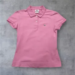 ラコステ Lacoste ピンク スリムフィット 半袖 カラーTシャツ 38