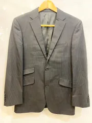 バーバリー BURBERRY BLACK LABEL ブラック レーベル SUPRE100 スーパー100 STRIPE SET UP ストライプ セットアップ シングル 2B ノータック BMD17-703-09 C-184