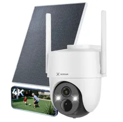 【新品未使用】 COCOCAM 4K 8MP犯カメラ 屋外ソーラー 防犯カメラ無線6Wのサムネイル