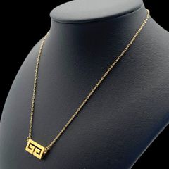 極美品】GIVENCHY ジバンシー ネックレス ゴールド Gロゴ ラウンド