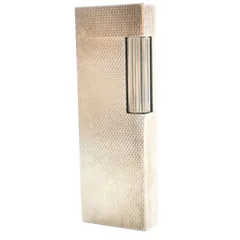 ダンヒル dunhill ローラー式 ガスライター 喫煙具 喫煙グッズ 火花確認済 ケース付き シルバーカラー /MW ■GY18のサムネイル