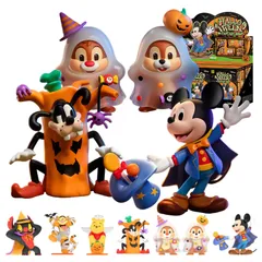 【在庫処分】HALLOWEEN プレゼント 誕生日 ギフトチップとデールミッキーマウス おもちゃソフビ プレミアム プラモデル フィギュア ボックス キャラクター ブラインド シリーズガチャガチャ ファンタジーナイト ハロウィン コレクター向け (Disney