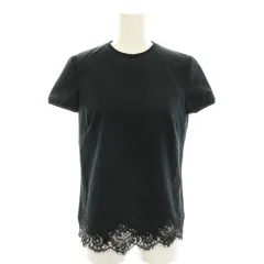 ディースクエアード DSQUARED2 シャツ ブラウス カットソー プルオーバー 半袖 裾レース 花柄 裾スカラップ 38 黒 ブラック S72NC0819 /YTのサムネイル
