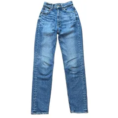 MOUSSY PLAIN JEANS ハイウエスト テーパードデニム ブルー レディースXXS マウジー プレーンジーンズ