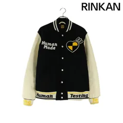 ヒューマンメイド  Human Testing VARSITY JACKET アームレザーバーシティスタジャンブルゾン メンズ Lのサムネイル