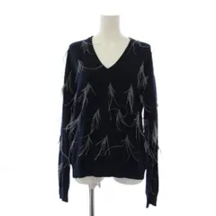 マイラン MYLAN 25AW Cashmere Knit with Feathers ニット セーター 長袖 Vネック カシミヤ F 紺 MY25AW-KR014 /BMのサムネイル