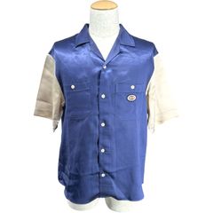 グッチ GUCCI GGワッペンボウリングシャツ 654894 ネイビー アセテート