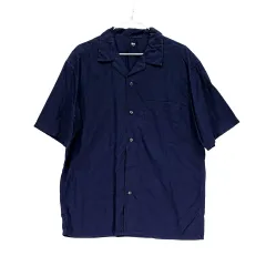 UNIQLO ユニクロ メンズ 半袖 シャツ オーバーサイズ 100 ネイビー 07224
