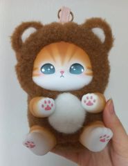 豆猫HOLDCATキーホルダー MN-12 茶白〜特製豆猫トレカ付き - メルカリ