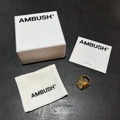 参考上代44000円 未使用 AMBUSH SQUARE CUT STONE RING  スクエアカットストーンリング 15号 指輪 アンブッシュ 12115746 ゴールド M （8585M）のサムネイル