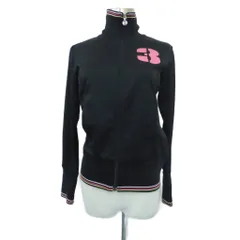 アディダス adidas トラックジャケット ミドル丈 M 黒 ブラック ロゴ マルチカラーライン /HO22 ■GY58