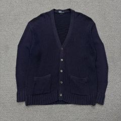 ポロラルフローレン リネンミックス カーディガン L ネイビー系 現行タグ ポロラルフローレン リネンミックス カーディガン L ネイビー系 現行