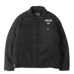 WIND AND SEA ウィンダンシー ジャケット ブラック 黒 サイズ:L | 裏ボア コットンサテン A2 デッキジャケット (A2 DECK JACKET) | アウター ブルゾン 上着【メンズ】【中古】のサムネイル
