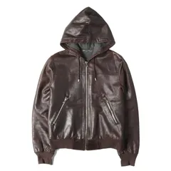 DOLCE&GABBANA ドルチェ&ガッバーナ ジャケット ブラウン サイズ:46 | 00s ゴートレザー フルジップ フーデッド ジャケット | アウター ブルゾン 上着【メンズ】【中古】のサムネイル