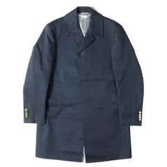 THOM BROWNE トムブラウン コート ダークネイビー 紺 サイズ:2 | グログランテープ付き 金ボタン マッキントッシュ バカラー オーバーコート MOC001A 00249415 | アウター ジャケット 上着【メンズ】【中古】
