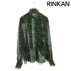 ダブレット  25SS47SH171/LETTUCE FRILL SHIRT レタスプリントフリル長袖シャツ メンズ Mのサムネイル