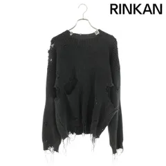 ミハラヤスヒロ  BLEACHED KNIT PULLOVER/K12SW501 ブリーチクラッシュダメージ加工ニット メンズ FREEのサムネイル