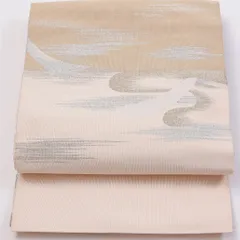 特価！八寸名古屋帯 帯丈360cm 正絹 ポイント柄 松葉仕立て 織り インフォーマル 金箔 銀箔 綴れ織 創作柄 金系 RP 1245-00948