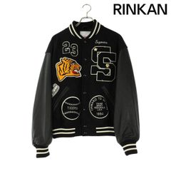 슈프림 23AW Tiger Varsity Jacket 타이거 워펜 바 시티 스타 쟌부르존 남성 S