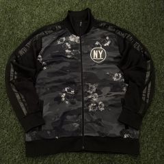 VANSON スカル刺繍 迷彩 トラックジャケット 袖ロゴ フルデコ M - メルカリ